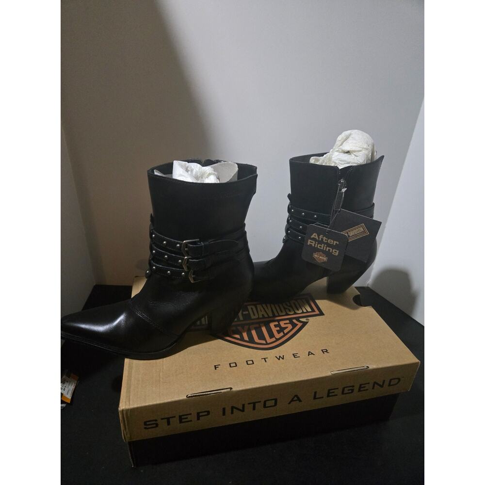 Harley Davidson Bette 3 strap Zip Boot ladies size 9.5 - Picture 10 of 16